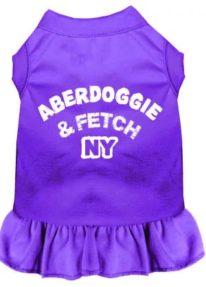 Aberdoggie Ny Screen Print Dress Purple Xs