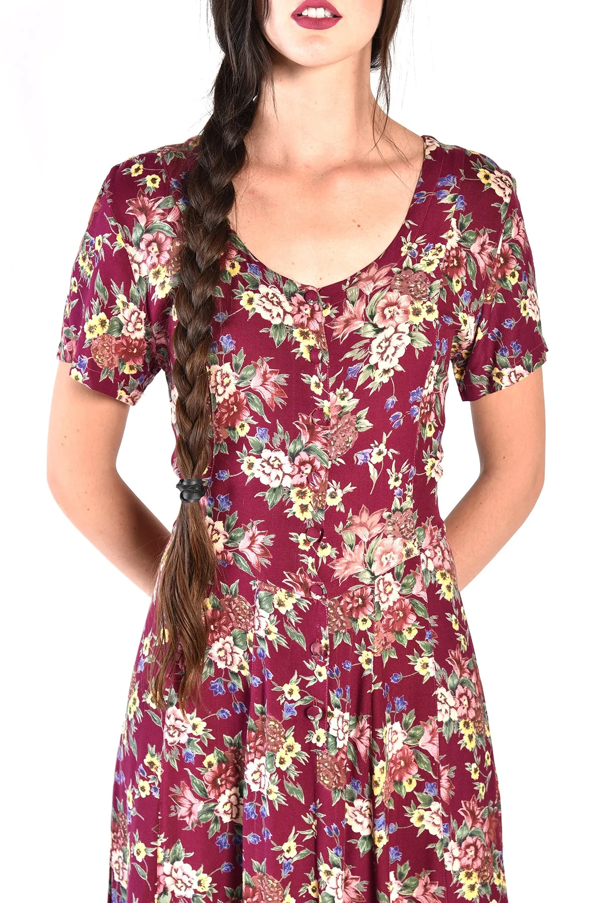Alice Bias Cut Floral Maxi Dress w/ Flared Hem