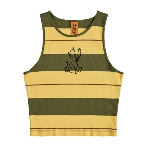 Baby Devil Rib Tank, Mustard / Olive