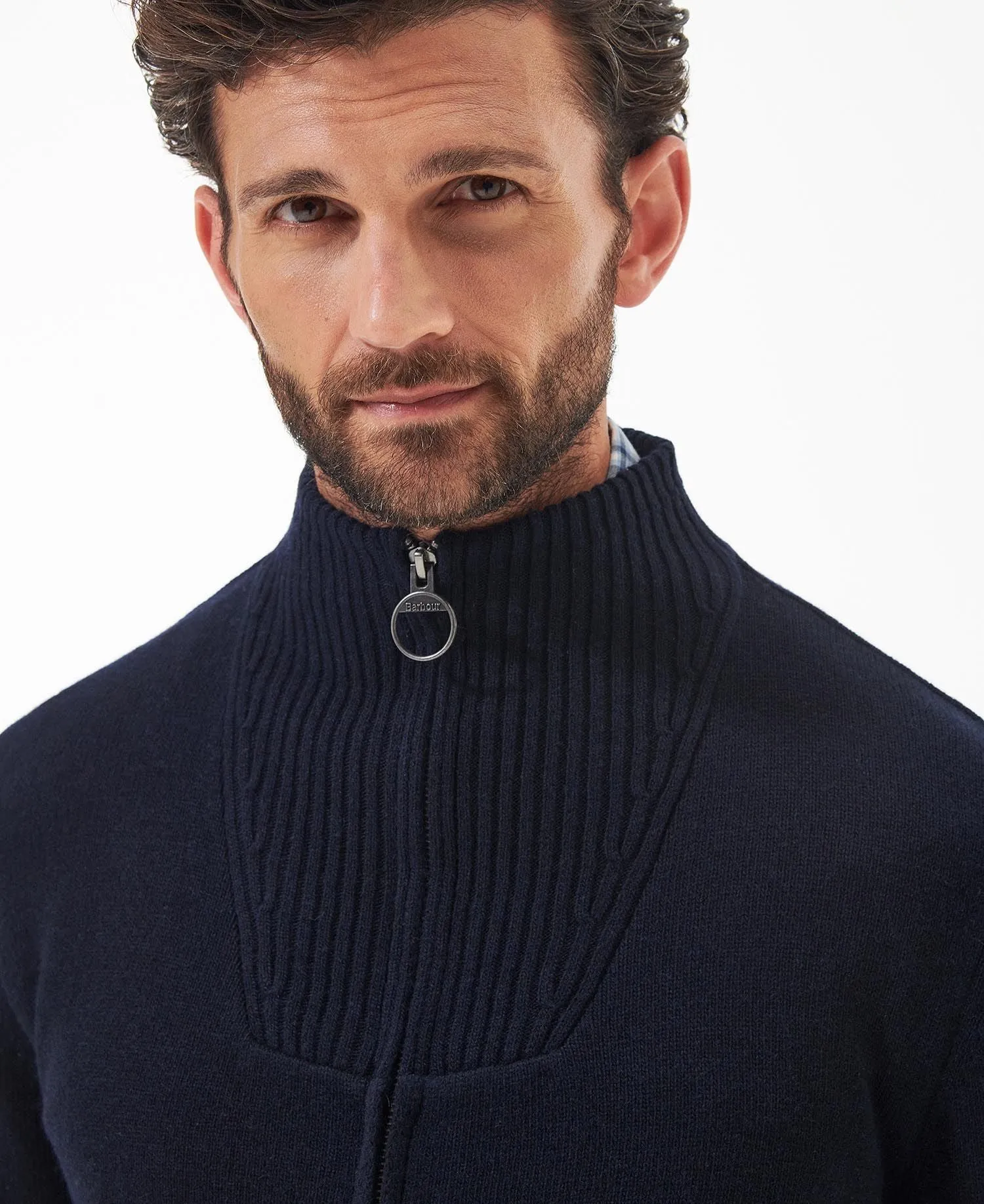 Barbour Nelson Essential Full Zip - Navy