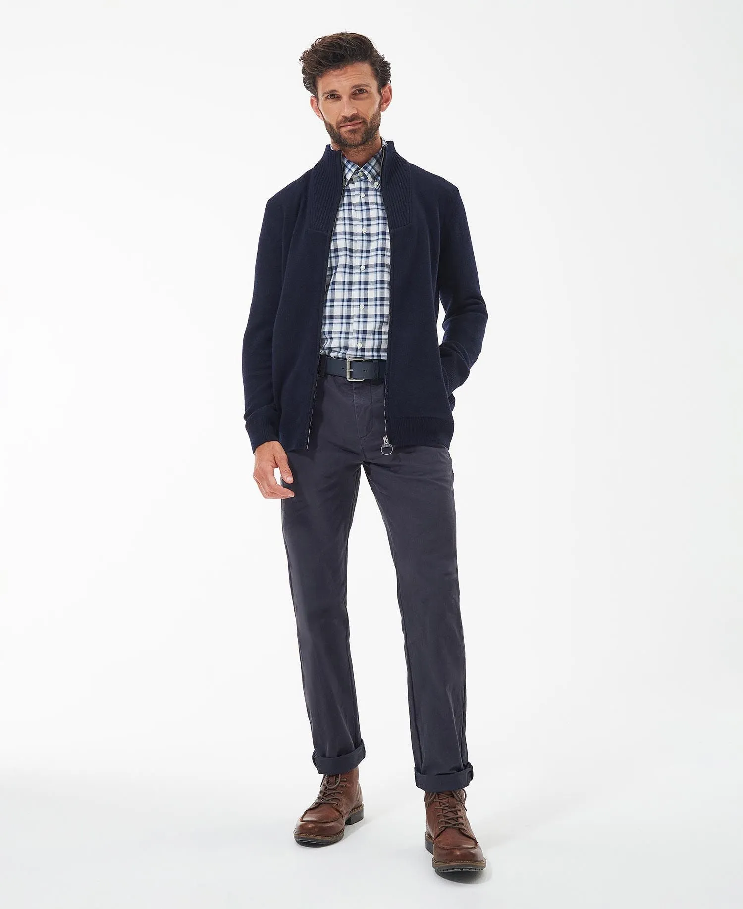 Barbour Nelson Essential Full Zip - Navy