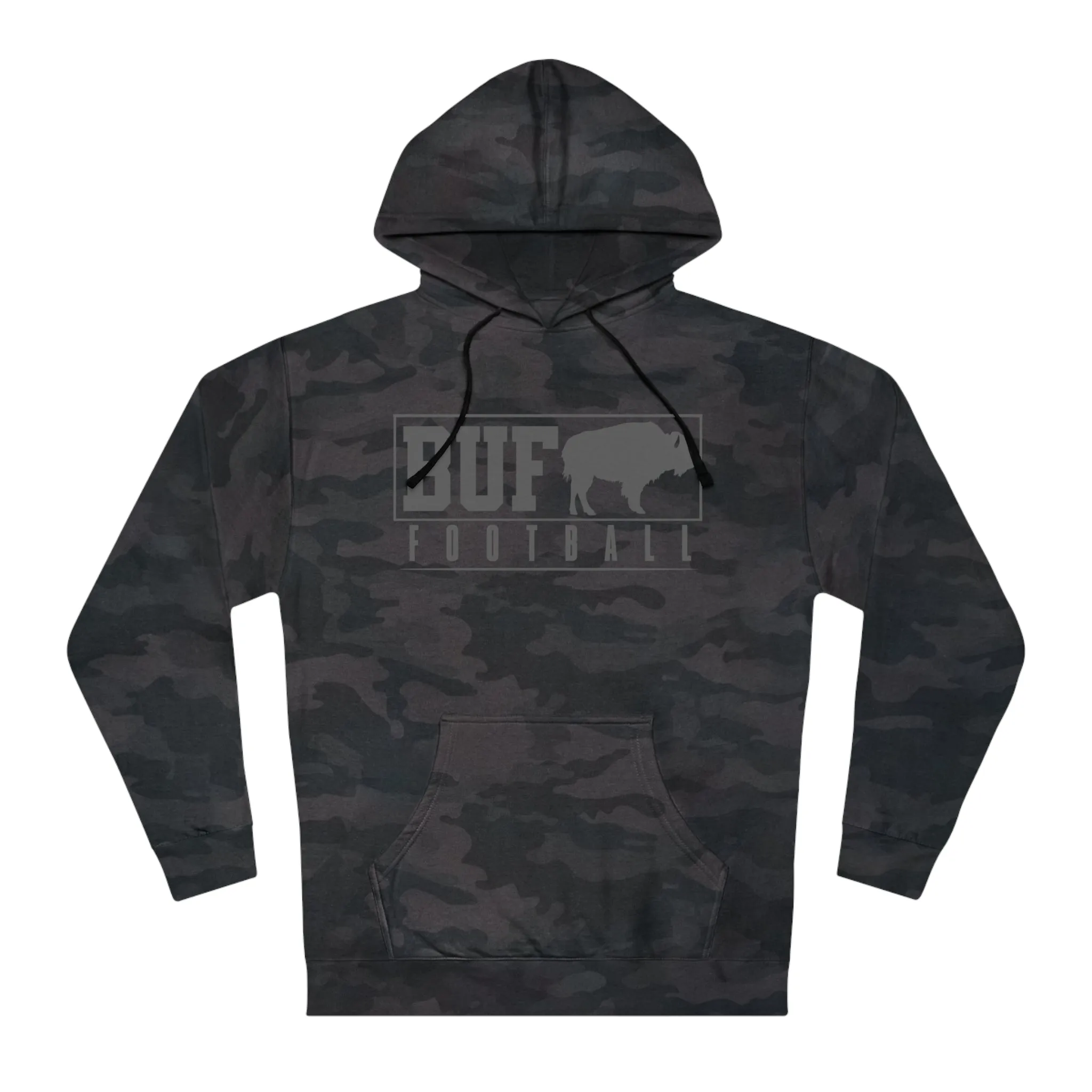 Black Camo Mens BUF Football Hoodie