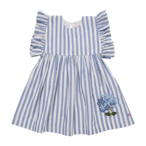 Cotton Sarita Dress - Blue Stripe