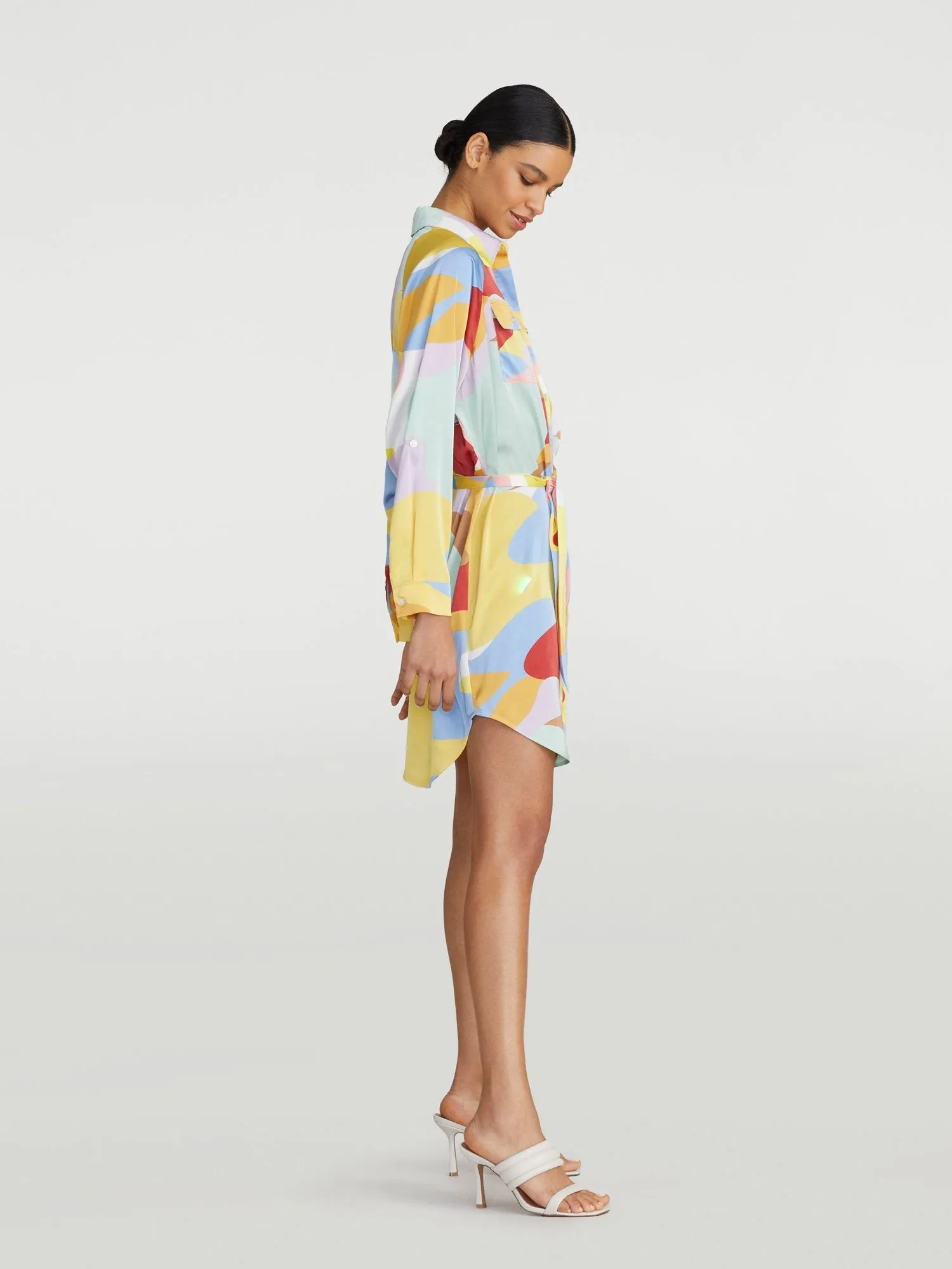Danae Camo-Print Shirtdress