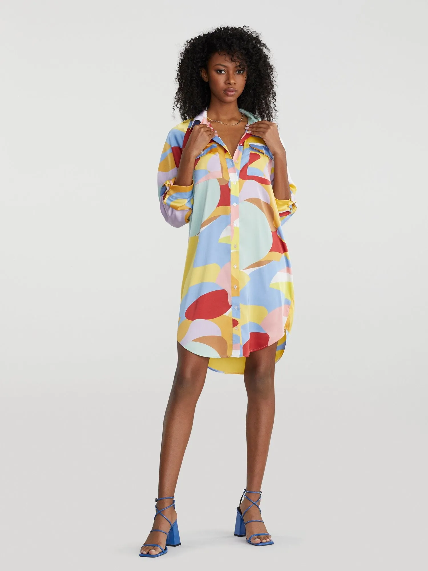 Danae Camo-Print Shirtdress
