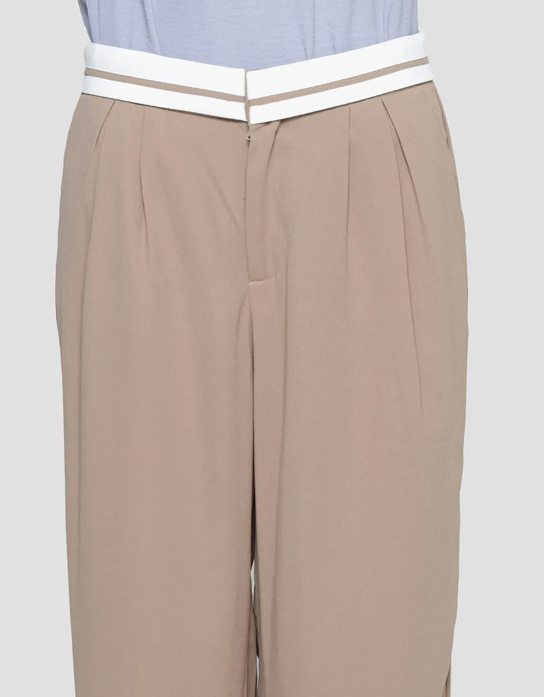 Details Celana Panjang Wanita With Tone Pipe Line