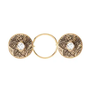 EMBRACE PATENTED FASHION FASTENER GOLD FLOWER 2