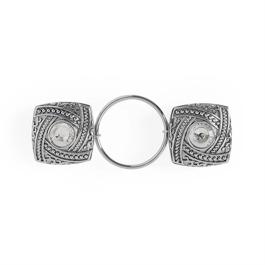 Embrace Patented Fashion Fastener - Wavy Square - Final Sale