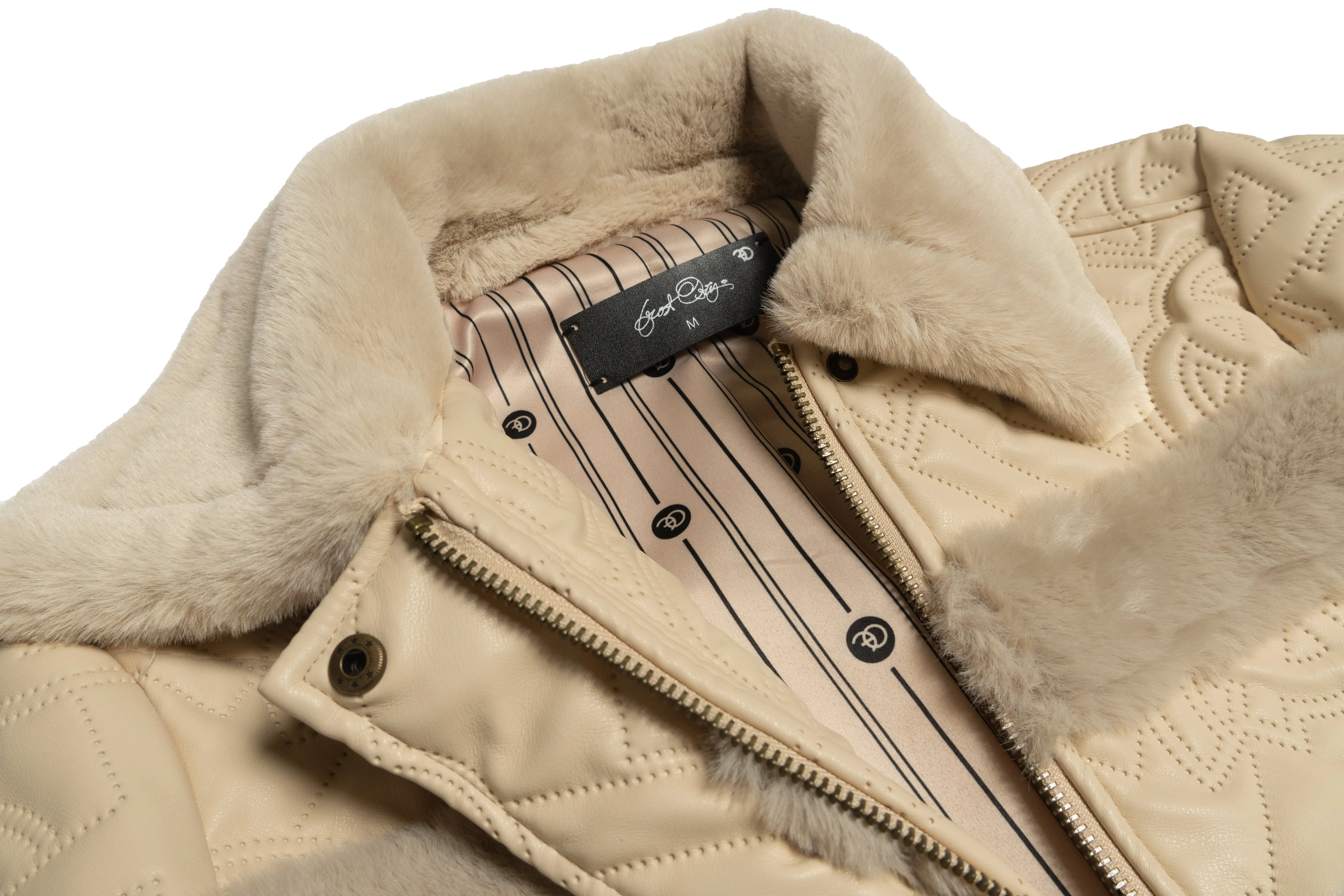 F1300 Heritage Long Quilted Coat - Natural