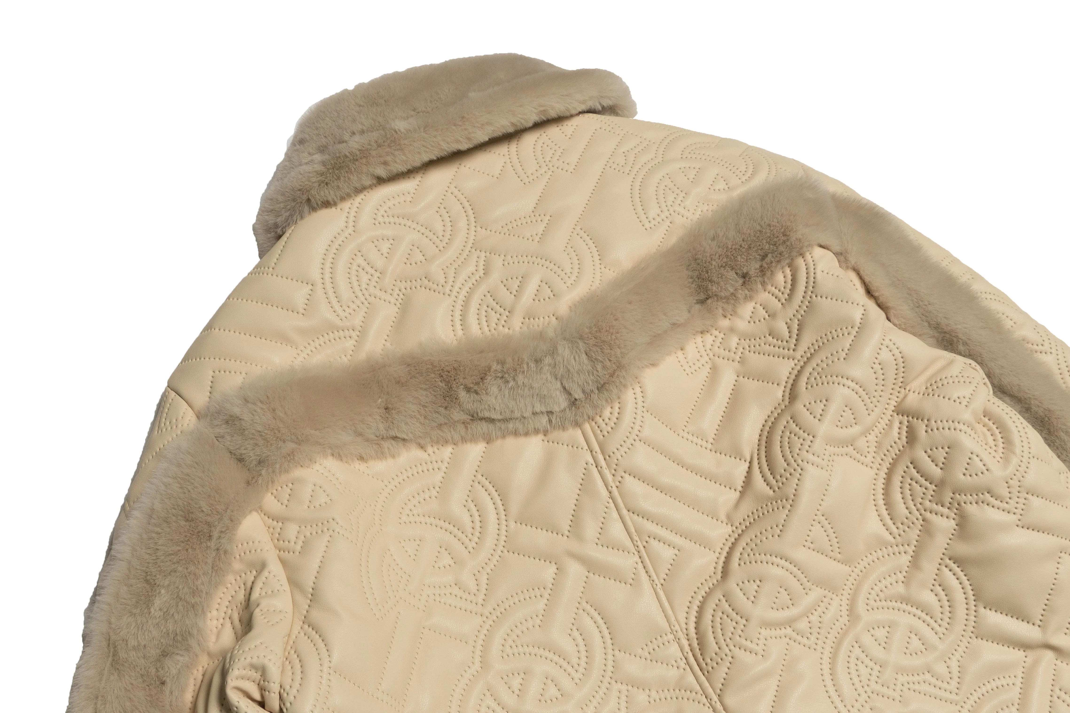 F1300 Heritage Long Quilted Coat - Natural