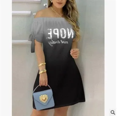 Fashion Casual Stripped Lace up Short Sleeves A Line Mini Dress