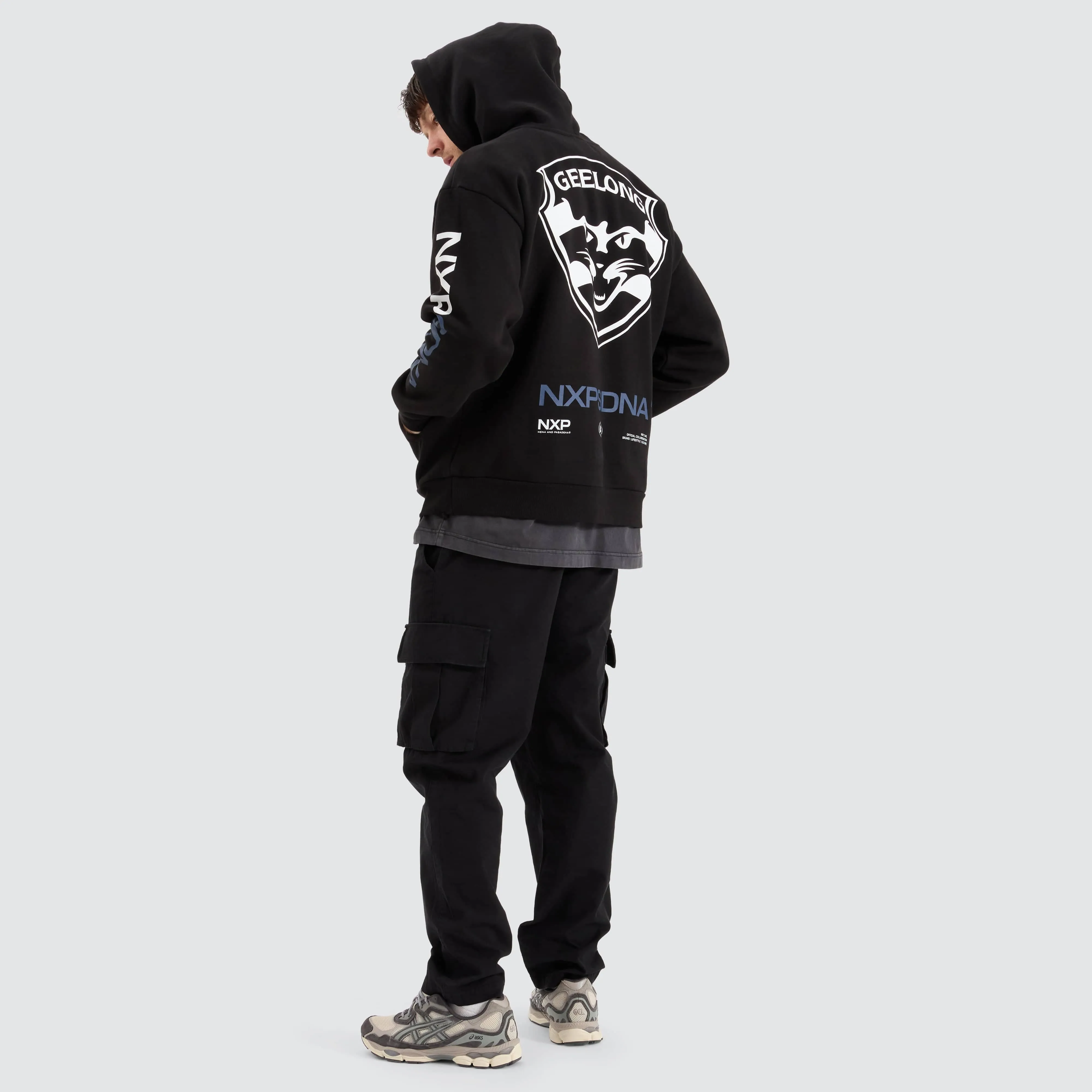 Geelong Cats AFL Relaxed Hoodie Jet Black