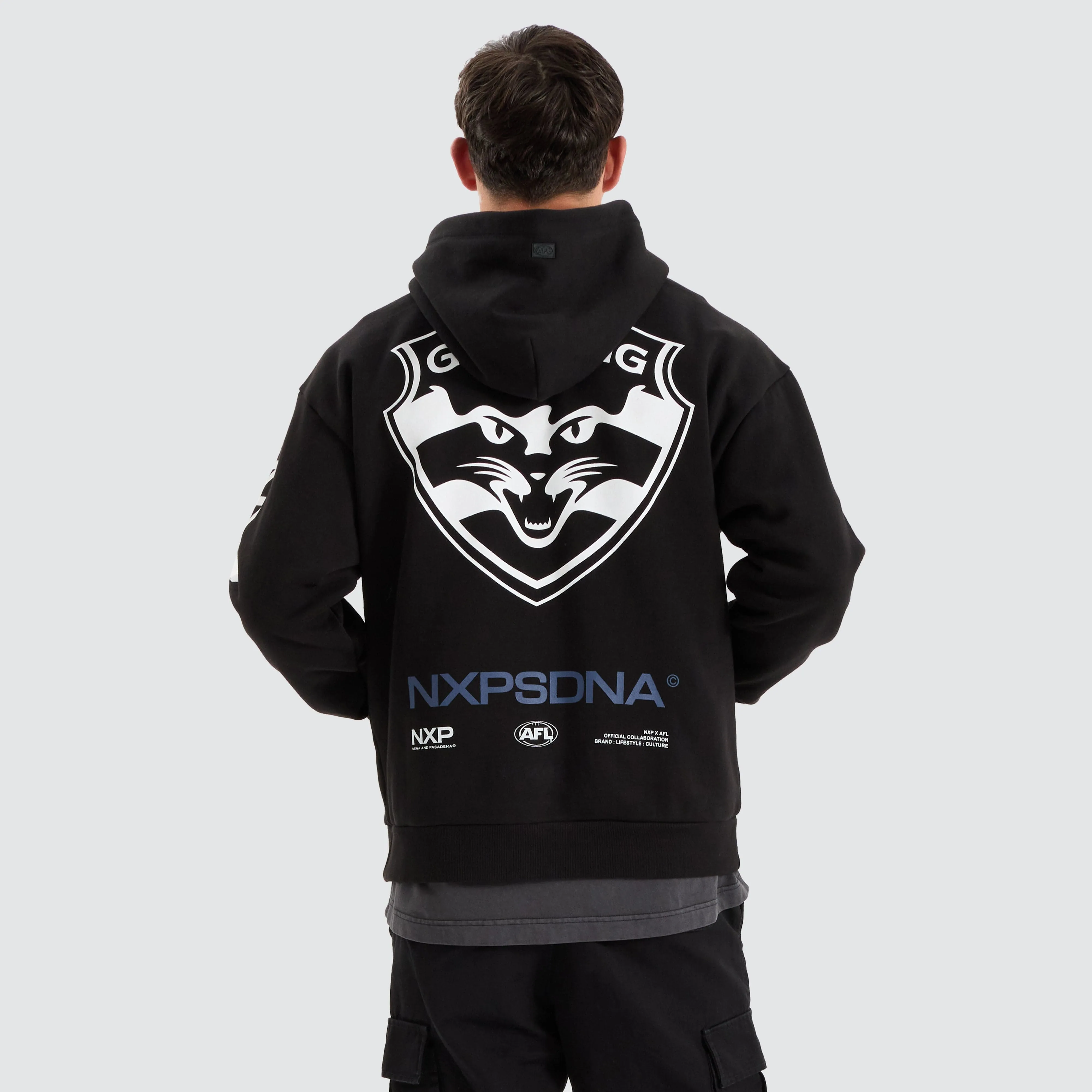 Geelong Cats AFL Relaxed Hoodie Jet Black