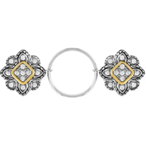 Gilded Flower Clip-On Fastener
