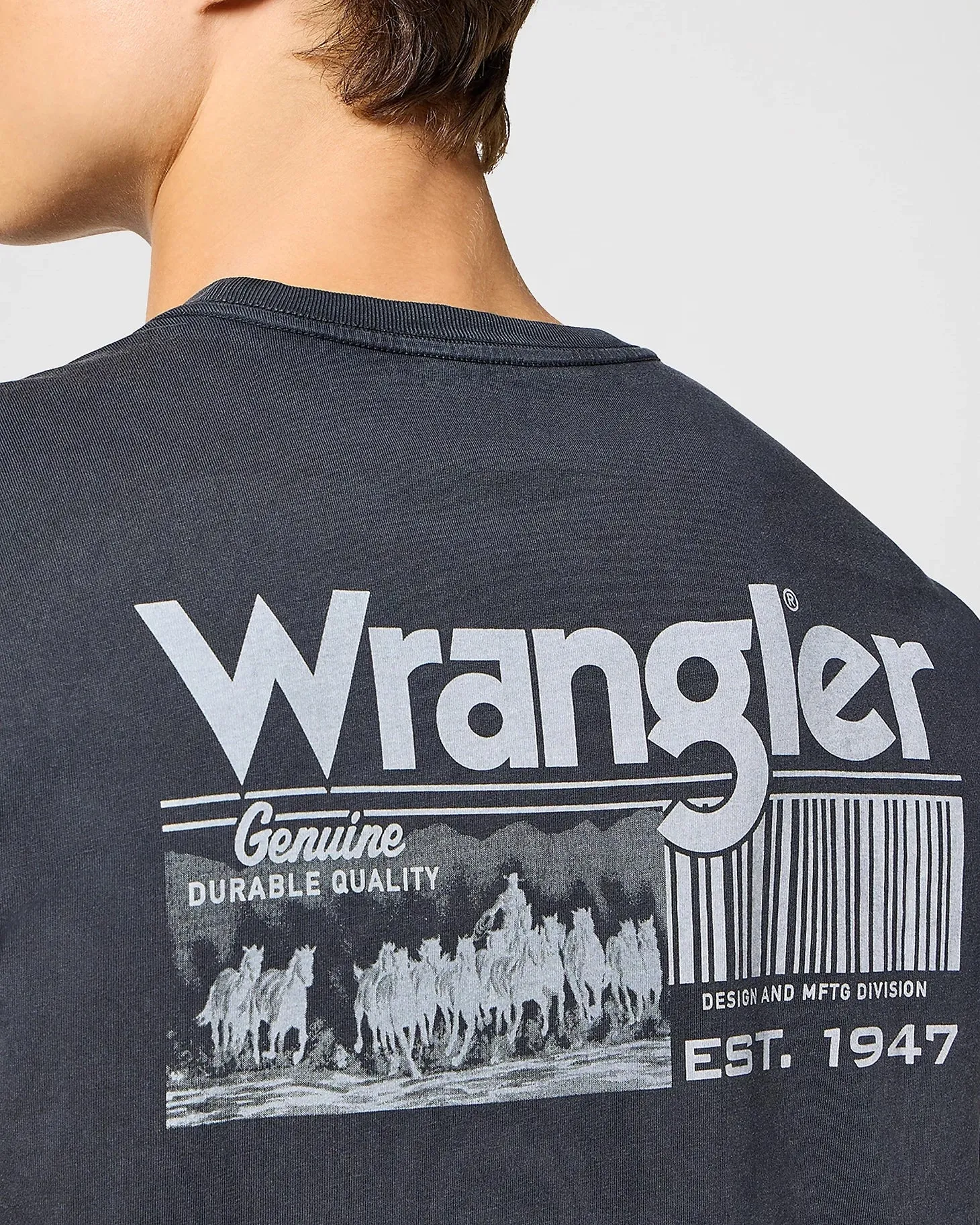 Graphic Tee in Faded Black