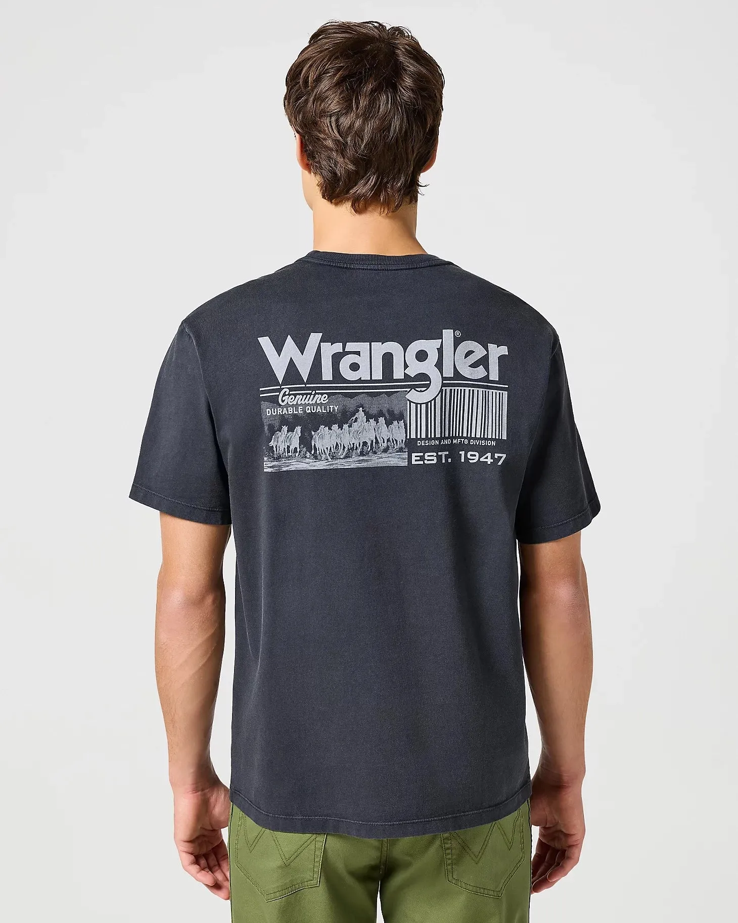 Graphic Tee in Faded Black