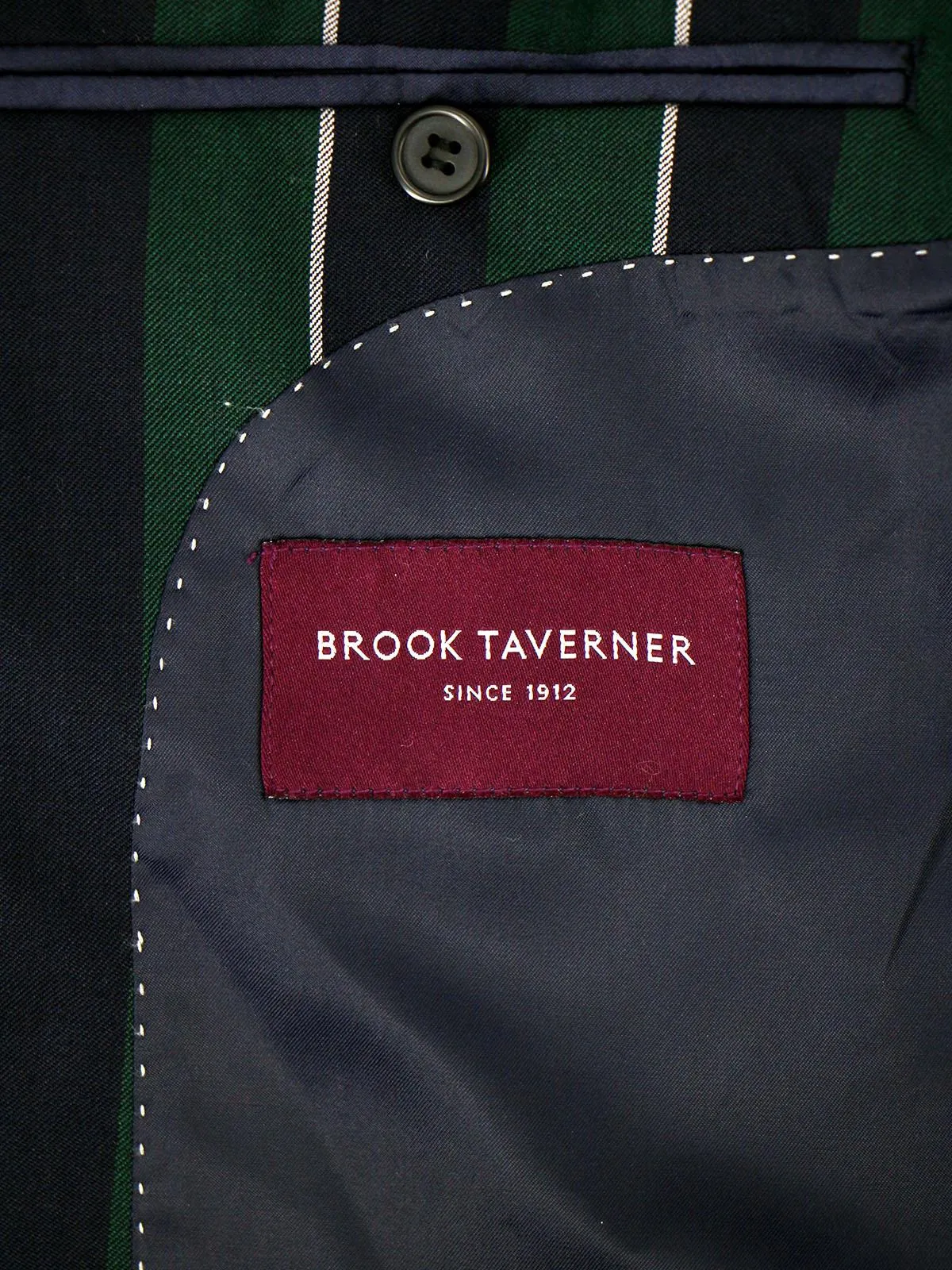 Green & Blue Striped Vintage Boating Jacket
