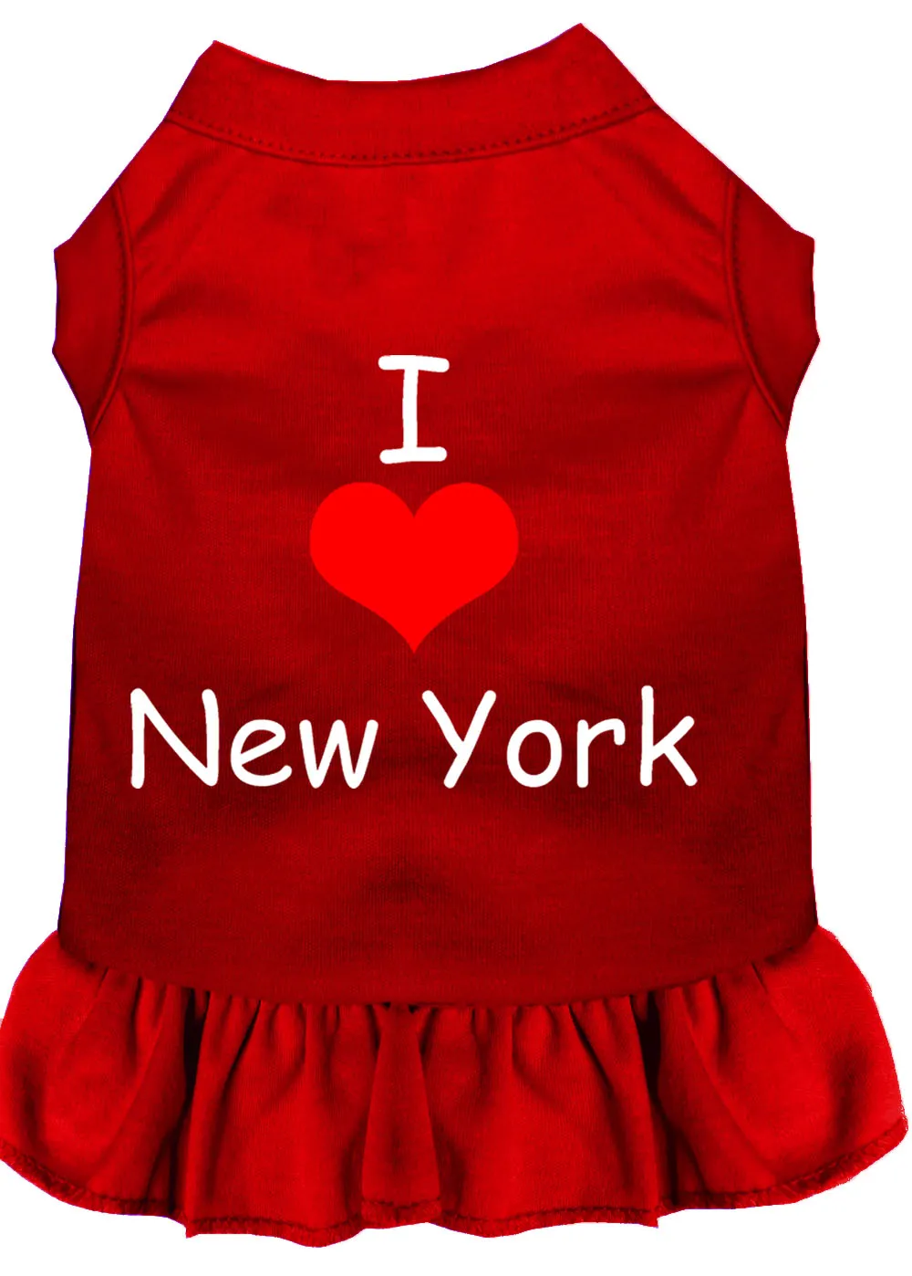I Heart New York Screen Print Dress Red Lg
