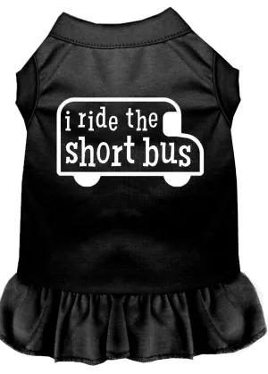 I Ride The Short Bus Screen Print Dress Black Sm
