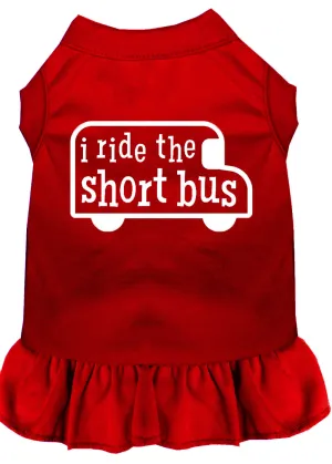 I Ride The Short Bus Screen Print Dress Red Lg