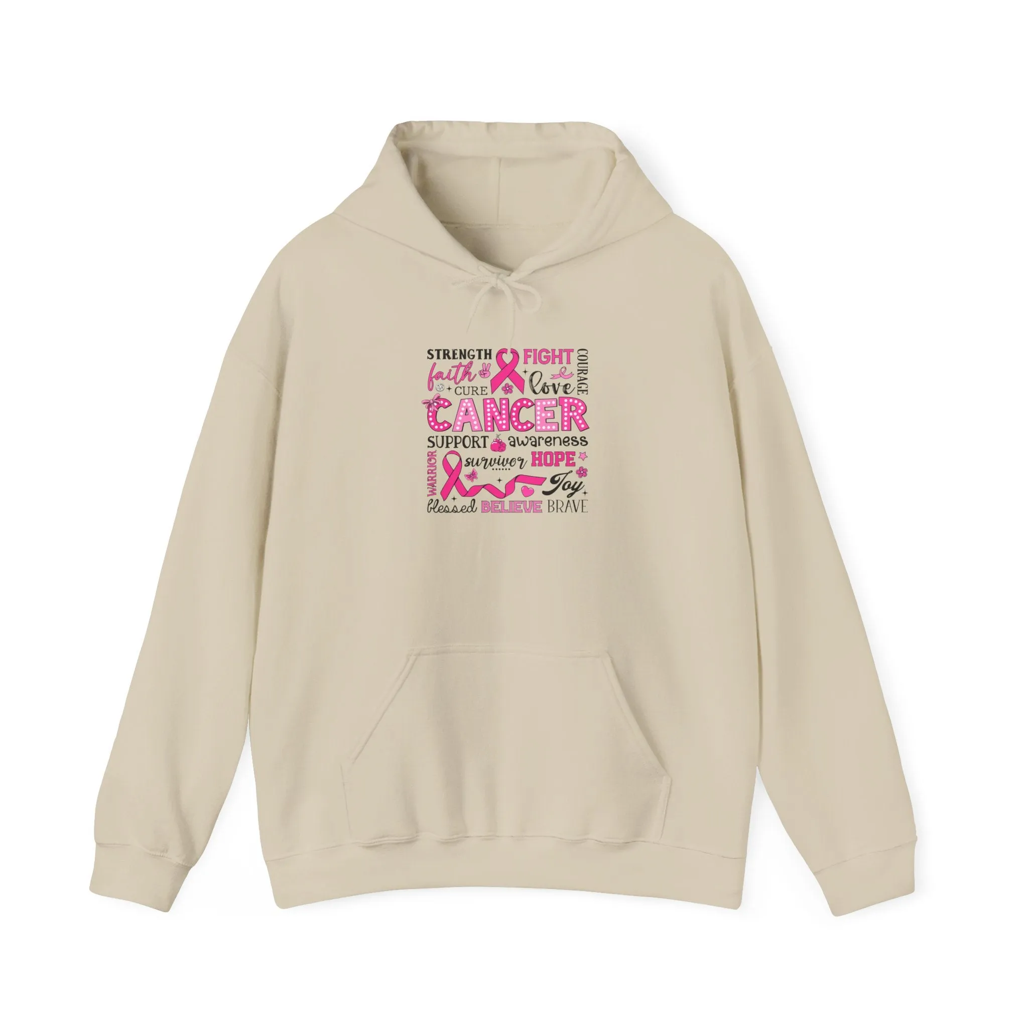 Inspirational Cancer Awareness Hoodie, Comfort wear, Supportive gift, Unisex sweatshirt, Fight against cancer