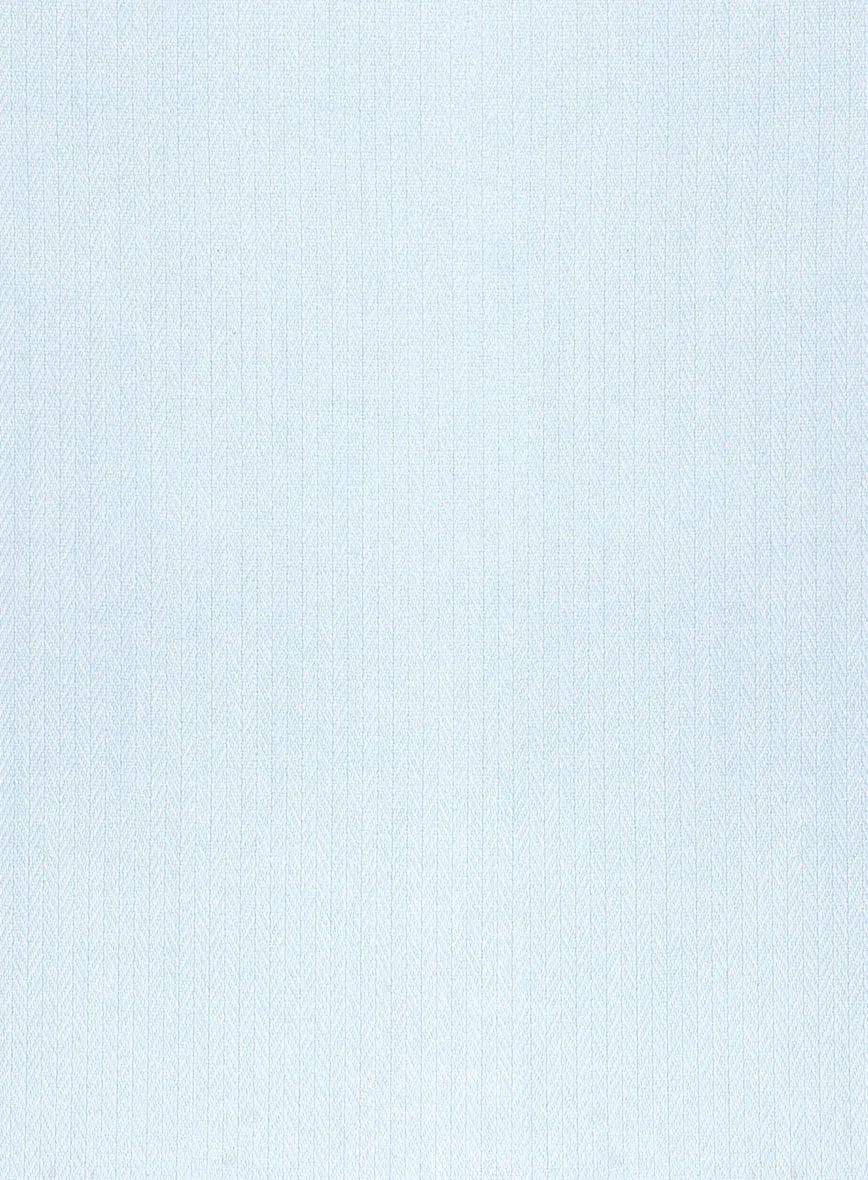 Italian Light Blue Slim Herringbone Shirt