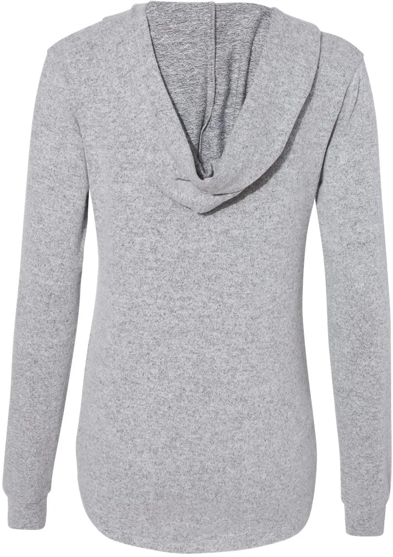 J. America Ladies Cozy Jersey Hooded Sweatshirt 