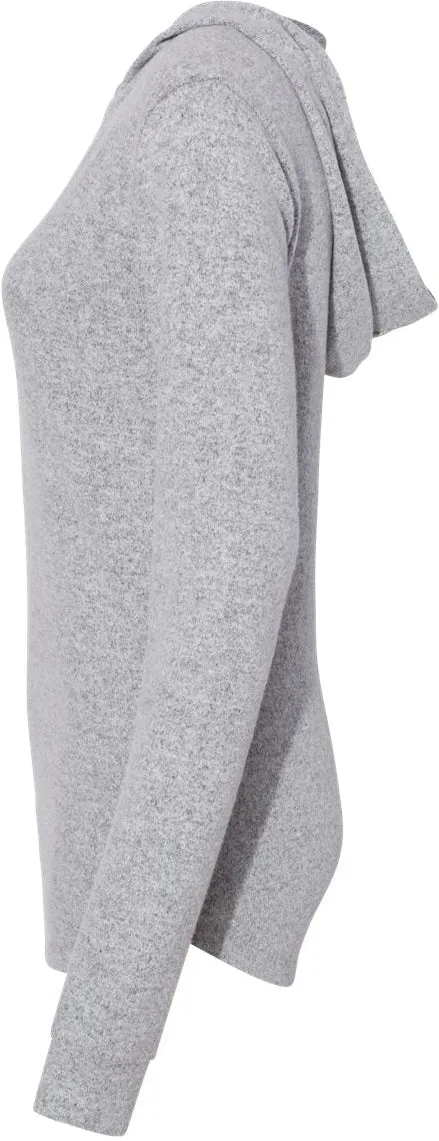 J. America Ladies Cozy Jersey Hooded Sweatshirt 