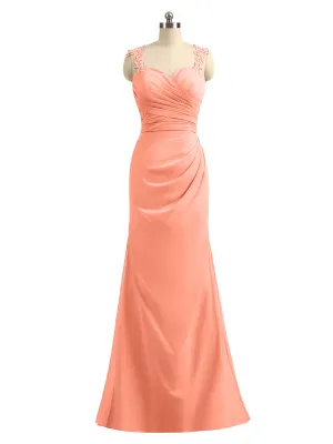Lace Appliqued Strap Sheath Open Back Dress Sunset Plus Size