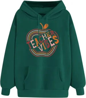 Long Sleeve Crewneck Lightweight Pullover Tops and Drawstring Featuring A Heart Shaped Sixth Grade Teacher Shirts