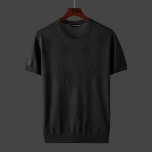 Men Ice Silk Short-sleeved T-shirts Sweater