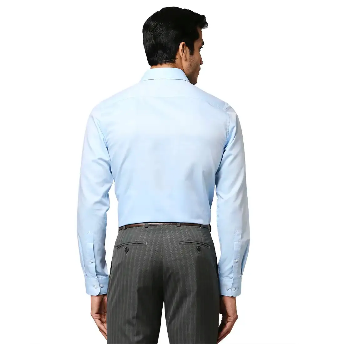 Men Petrol Slim Fit Solid Cotton Half Sleeve Shirts