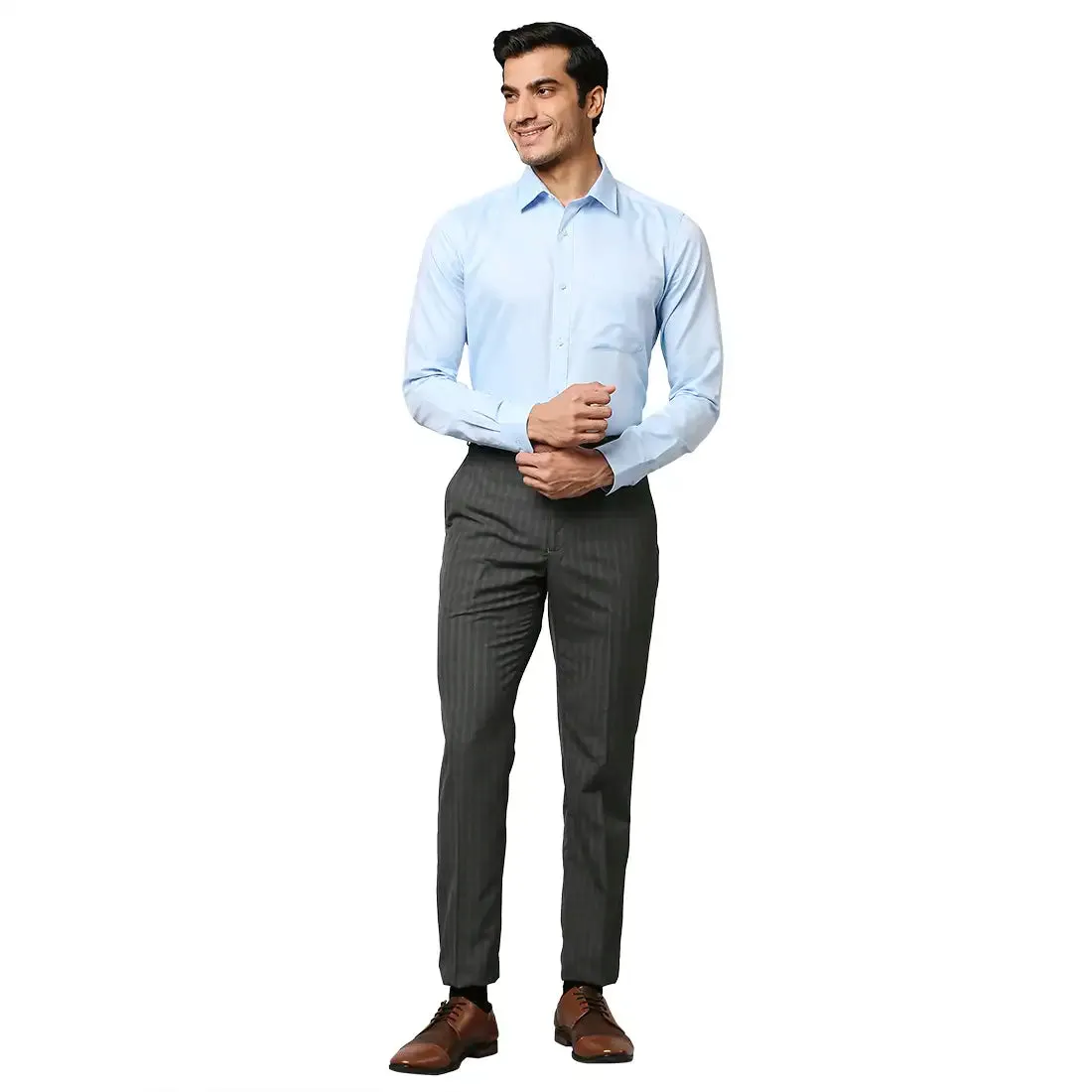 Men Petrol Slim Fit Solid Cotton Half Sleeve Shirts