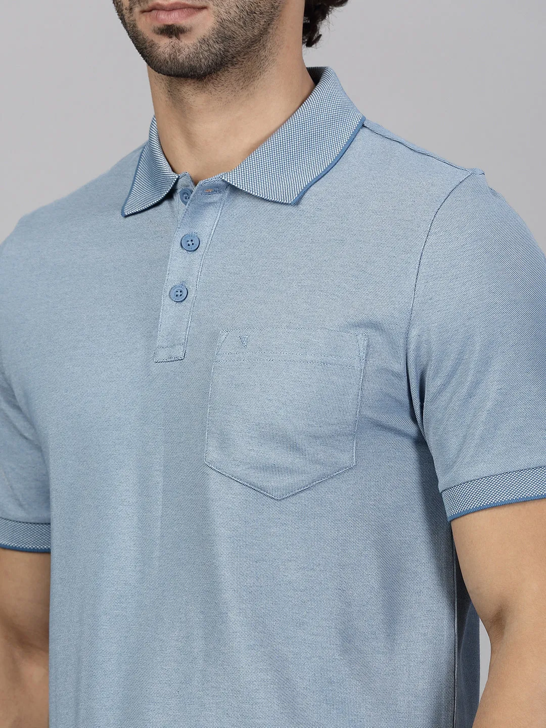 Mens Expert Polo Tshirt with Pocket Denim Blue EP27