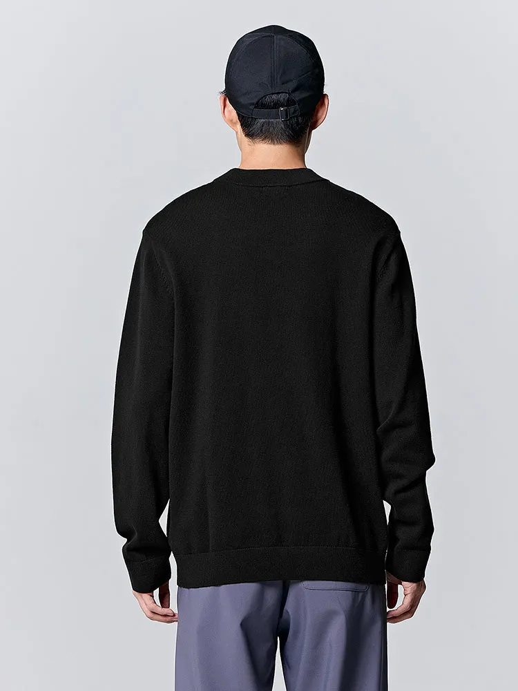 Men's white turtleneck sweater