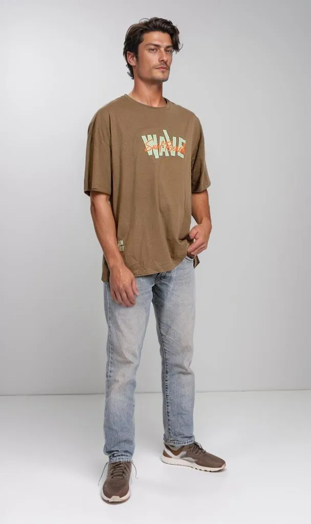 O203119 - Graphic Surf T-Shirt  Olive Green