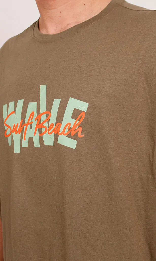 O203119 - Graphic Surf T-Shirt  Olive Green