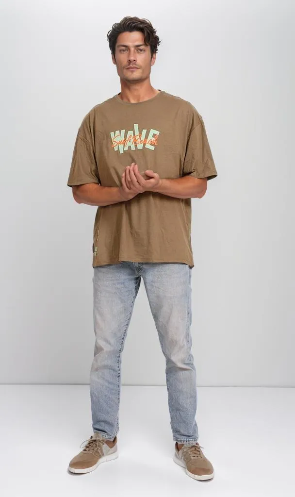 O203119 - Graphic Surf T-Shirt  Olive Green