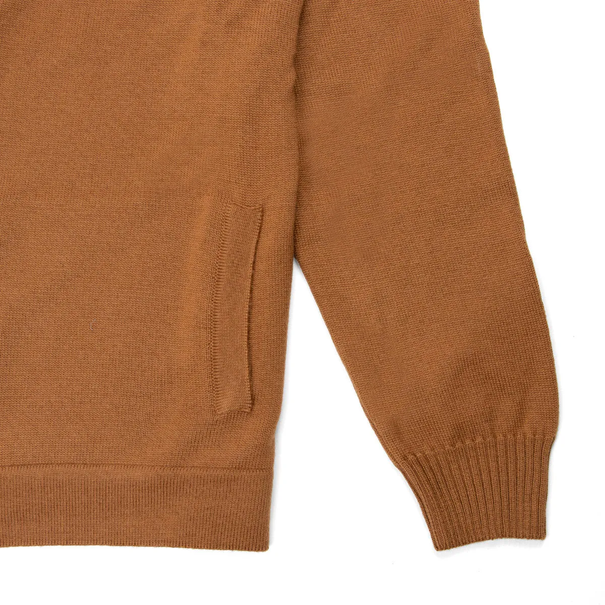Orange Pure Merino Wool 2Ply Cardigan