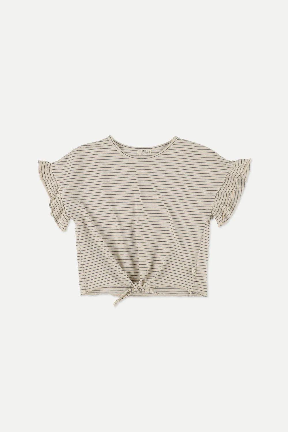Organic slub stripe knot T-shirt