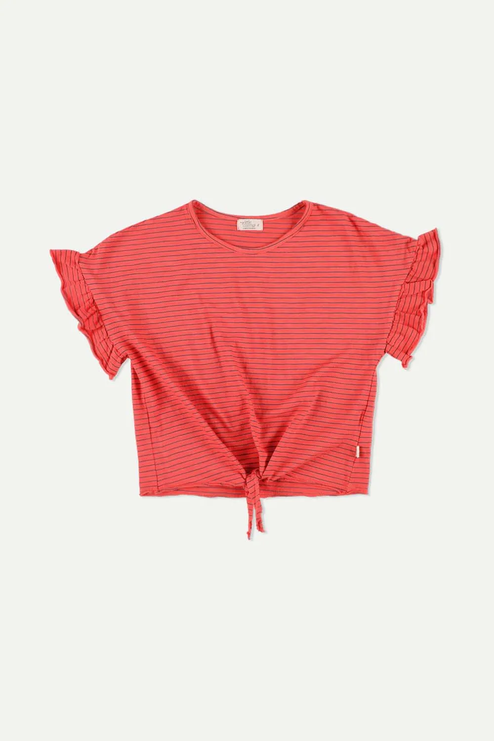 Organic slub stripe knot T-shirt
