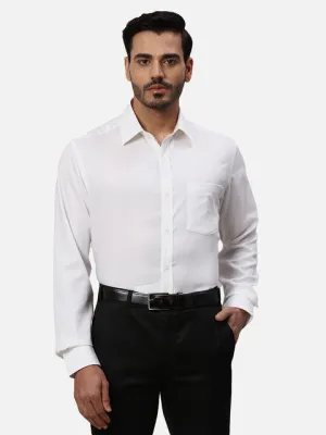 Park Avenue Men Brown Structured Regular Fit Cotton Formal Shirts