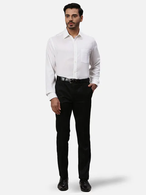 Park Avenue Men Brown Structured Regular Fit Cotton Formal Shirts