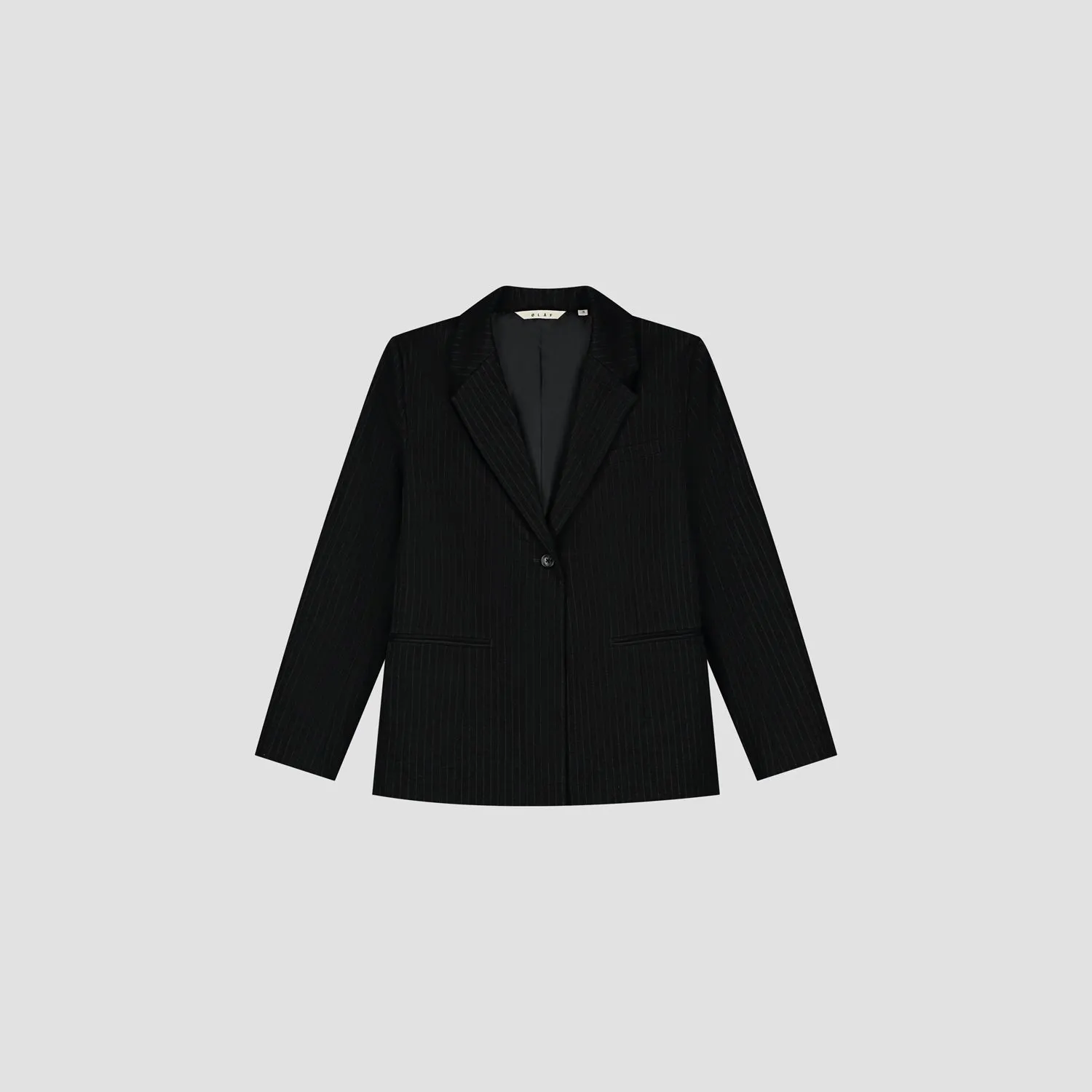 Pinstripe Blazer - Black/White