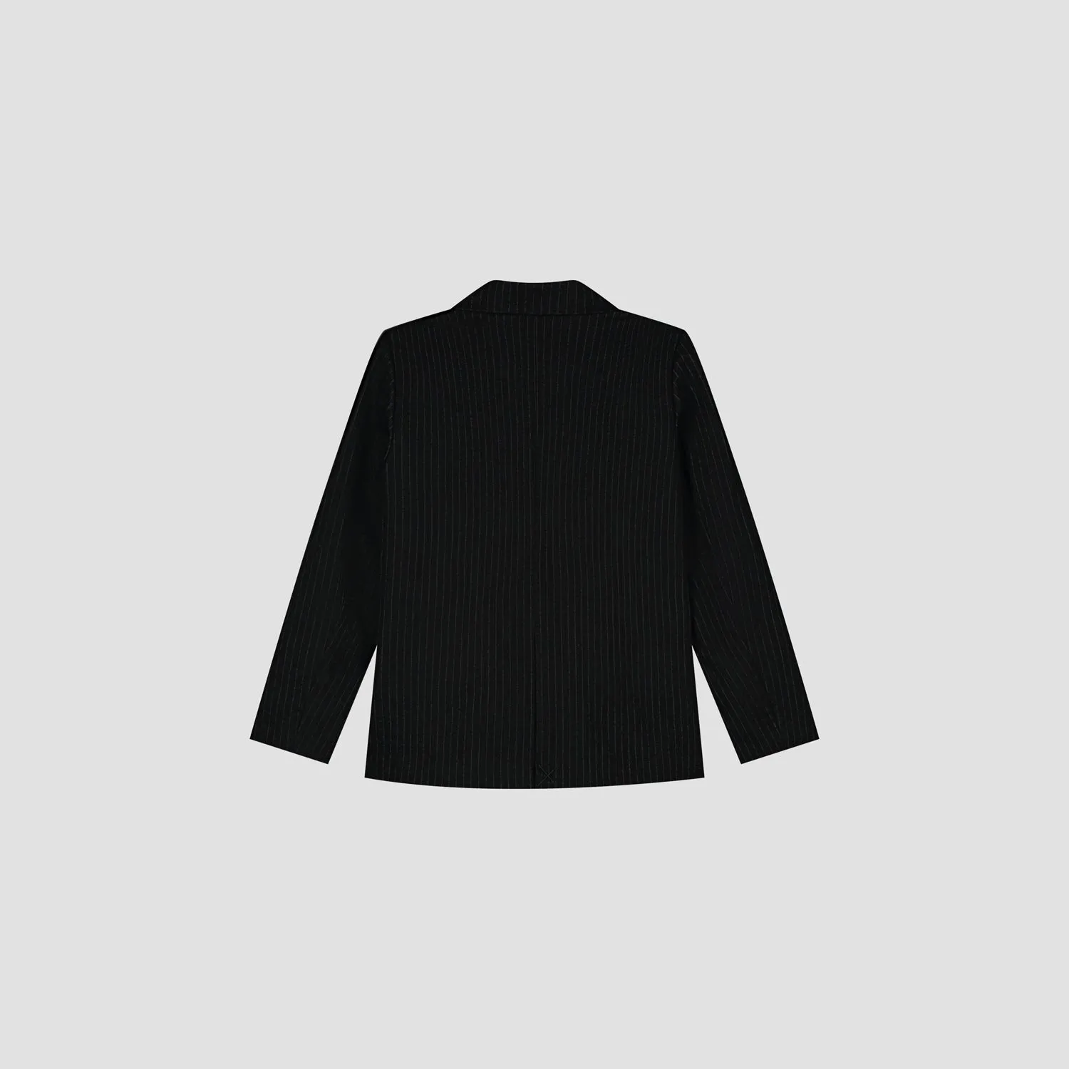 Pinstripe Blazer - Black/White