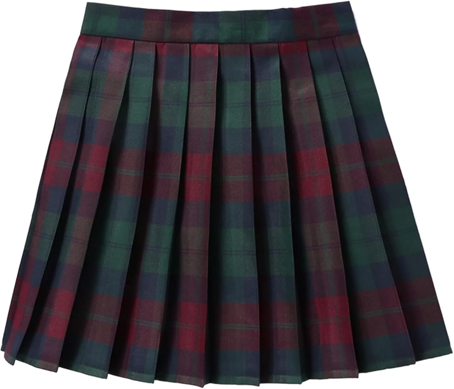 Pleated Skirts for Women Plus Size Y2K High Waist A-Line Tummy Control Uniform Trendy Plaid Mini Skirt for Girls