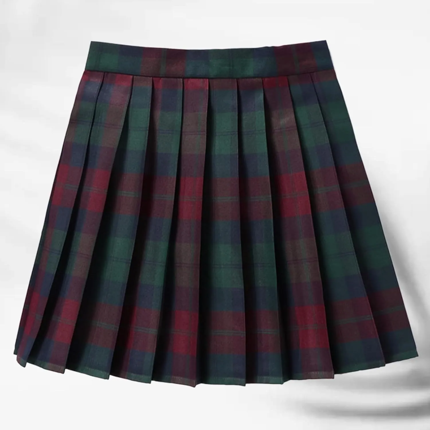 Pleated Skirts for Women Plus Size Y2K High Waist A-Line Tummy Control Uniform Trendy Plaid Mini Skirt for Girls