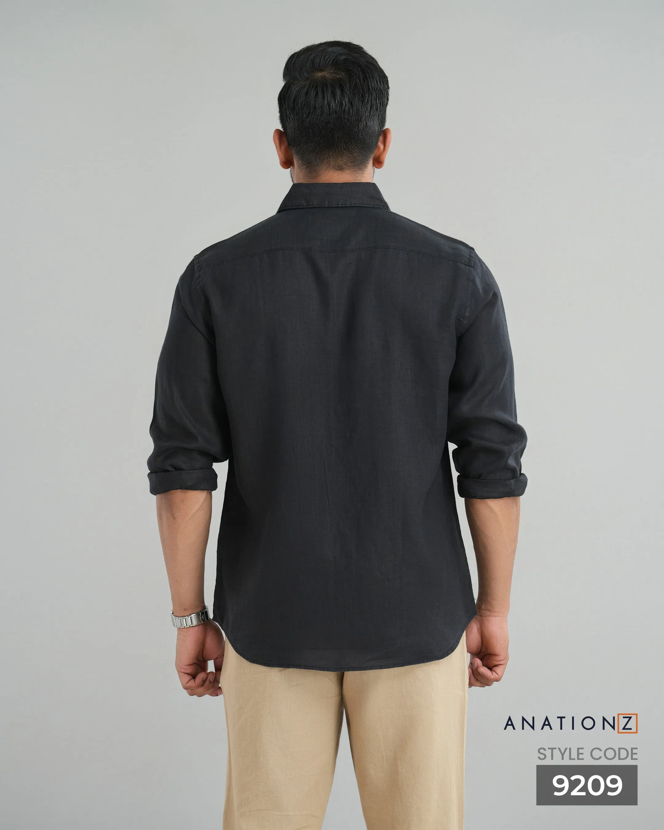 Premium Hemp Long Sleeve Shirt -  Black