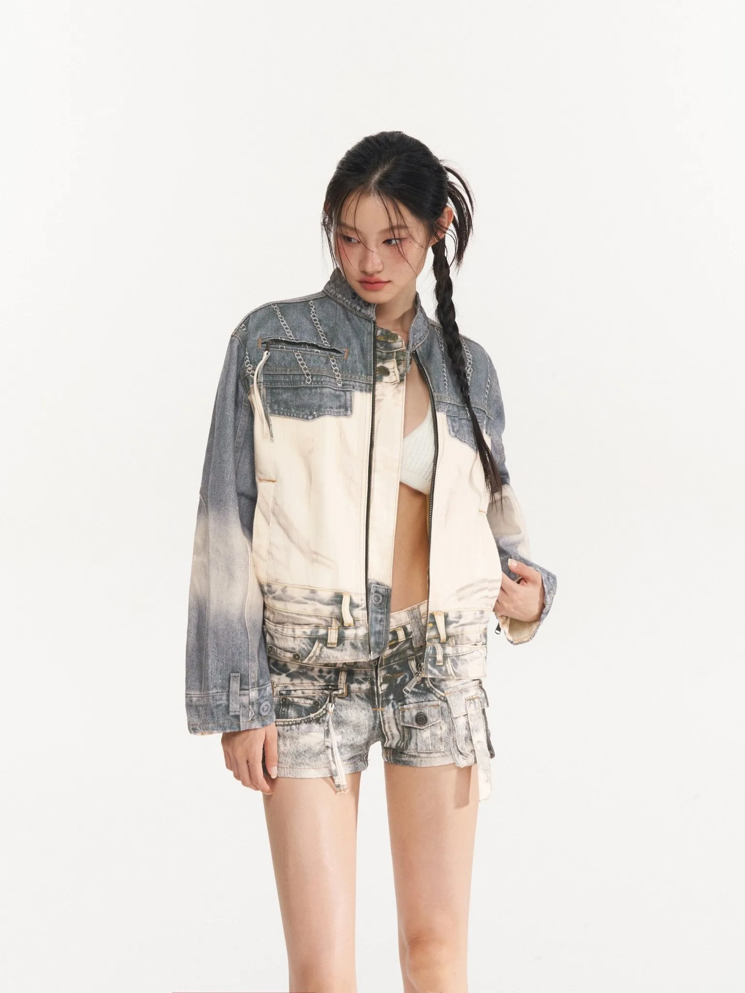 Printed Denim Jacket