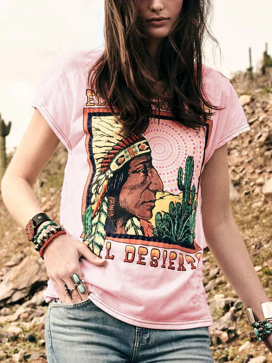 Printed Short Sleeve Casual T-Shirt